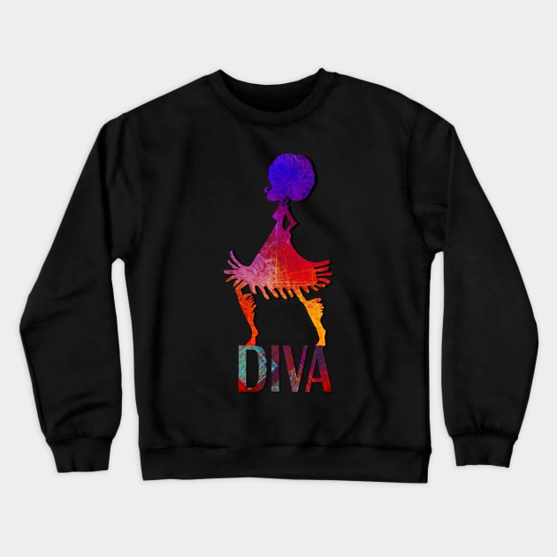 Diva Crewneck Sweatshirt by JulietLake